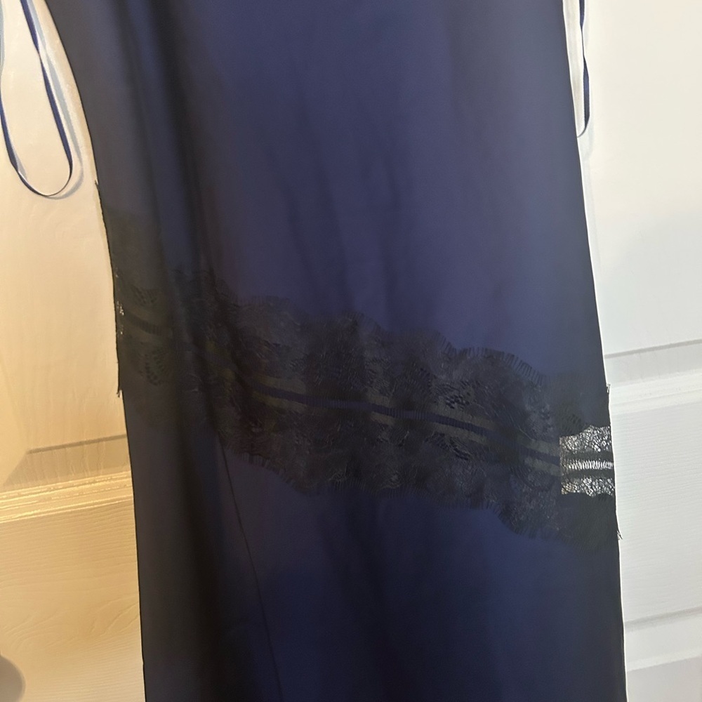 House of Harlow 1960 Dark blue Asymmetrical Sheath Dress Spaghetti Strap - Picture 5 of 9